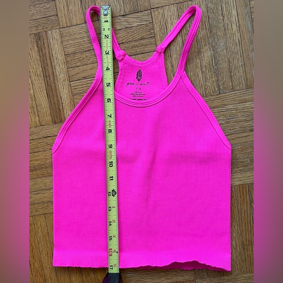 NWOT Free People Happiness Runs Long Crop Top in Hot Pink Size XL - Picture 8 of 12